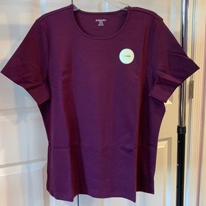 St. John's Bay Purple Short Sleeve Tee NWT